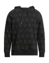 Sandro Man Sweatshirt Black Size L Cotton, Elastane In Black