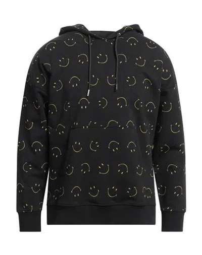 Sandro Man Sweatshirt Black Size L Cotton, Elastane