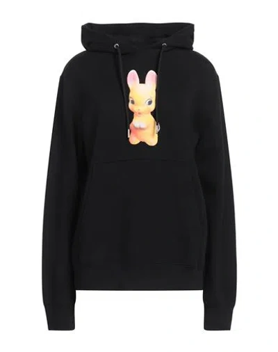 Sandro Man Sweatshirt Black Size Xs Cotton, Elastane