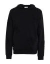 Sandro Man Sweatshirt Black Size Xl Cotton, Elastane