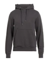 Sandro Man Sweatshirt Charcoal Size S Cotton, Elastane, Polyester In Brown