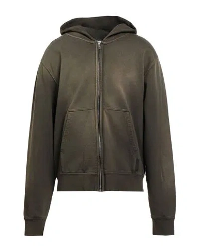 Sandro Man Sweatshirt Dark Green Size Xl Cotton
