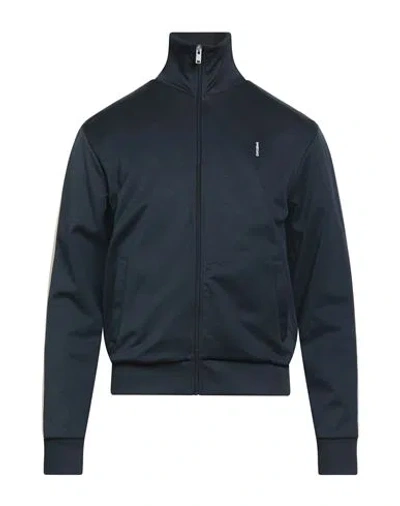Sandro Man Sweatshirt Midnight Blue Size M Polyester, Cotton, Elastane