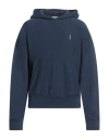 Sandro Man Sweatshirt Navy Size M Cotton, Elastane In Navy Blue