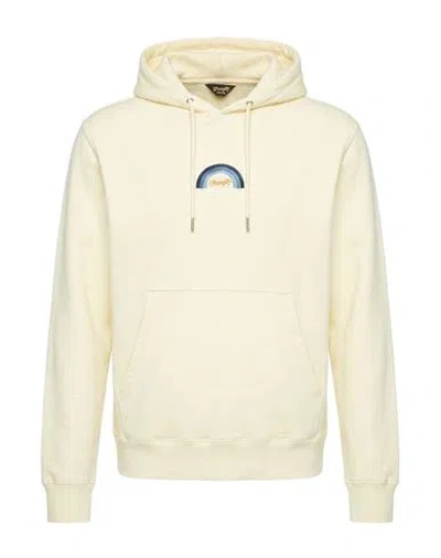 Sandro Man Sweatshirt Pastel Yellow Size M Cotton In Neutral