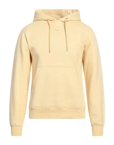 Sandro Man Sweatshirt Pastel Yellow Size S Cotton, Elastane