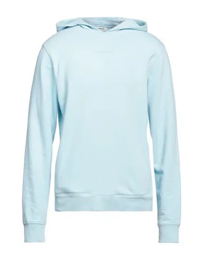 Sandro Man Sweatshirt Sky Blue Size M Cotton, Elastane