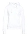 Sandro Man Sweatshirt White Size Xxl Cotton, Elastane In White