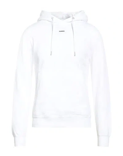 Sandro Man Sweatshirt White Size Xxl Cotton, Elastane