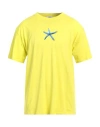 Sandro Man T-shirt Lime Green Size L Cotton, Elastane In Green