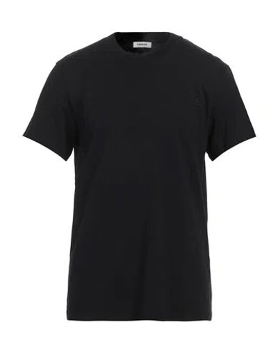 Sandro Man T-shirt Black Size L Cotton, Elastane
