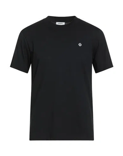 Sandro Man T-shirt Black Size S Cotton, Polyamide
