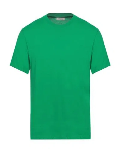 Sandro Man T-shirt Green Size Xl Cotton