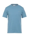 Sandro Man T-shirt Pastel Blue Size Xl Cotton, Elastane In Blue