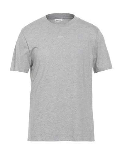 Sandro Man T-shirt Light Grey Size L Cotton In Gray