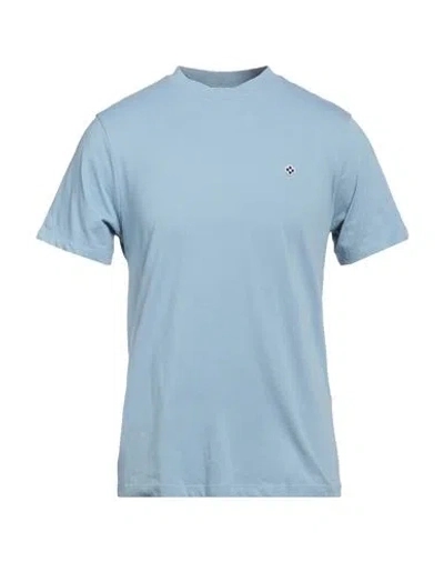 Sandro Man T-shirt Pastel Blue Size M Cotton, Elastane, Polyamide