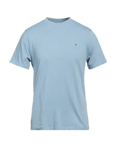 Sandro Man T-shirt Pastel Blue Size Xl Cotton, Elastane