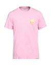 Sandro Man T-shirt Pink Size Xs Cotton, Elastane
