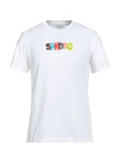 Sandro Man T-shirt White Size Xl Cotton