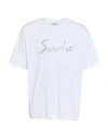 Sandro Man T-shirt White Size Xl Cotton, Elastane In White