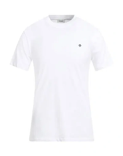 Sandro Man T-shirt White Size Xl Cotton, Polyamide