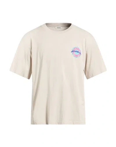 Sandro Man T-shirt Beige Size L Cotton In Neutral