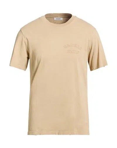 Sandro Man T-shirt Sand Size Xl Cotton In Brown
