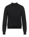 Sandro Man Turtleneck Black Size Xl Wool, Polyamide, Elastane In Black
