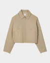 Sandro Marais Canvas Utility Jacket In Beige