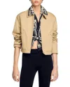 Sandro Marais Canvas Utility Jacket In Beige