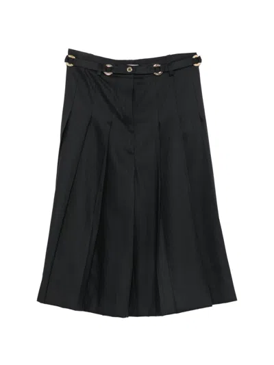Sandro Mateus Striped Pleated Shorts In Black