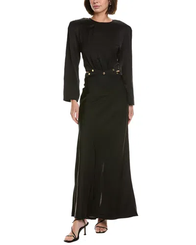 Sandro Maxi Dress In Black