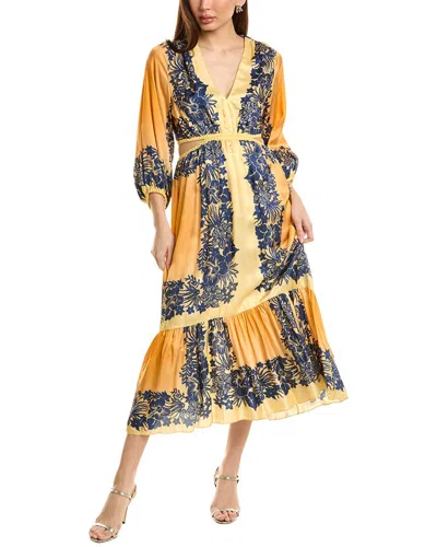 Sandro Maxi Dress In Orange