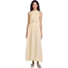 Sandro Maxi Dress With Lace Details In Light Yellow