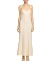 Sandro Maxi Dress With Straps In Ecru