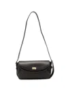 Sandro Medium Le Mambo Leather Shoulder Bag In Brown