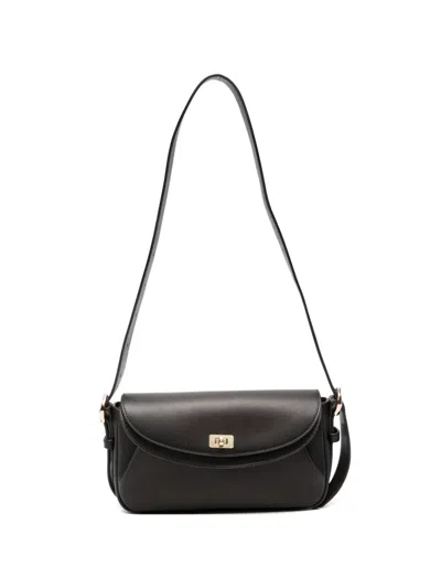 Sandro Medium Le Mambo Leather Shoulder Bag In Brown