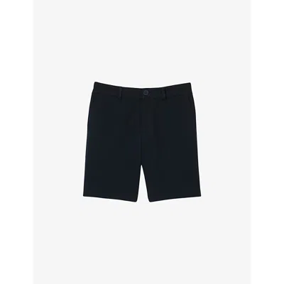 Sandro Mens Bleus Regular-fit Side-pocket Cotton Shorts In Blue