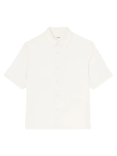 Sandro Men's Button Front Shirt In Ecru
