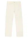 Sandro Mens Naturels Straight-leg Cotton Jeans In Natural