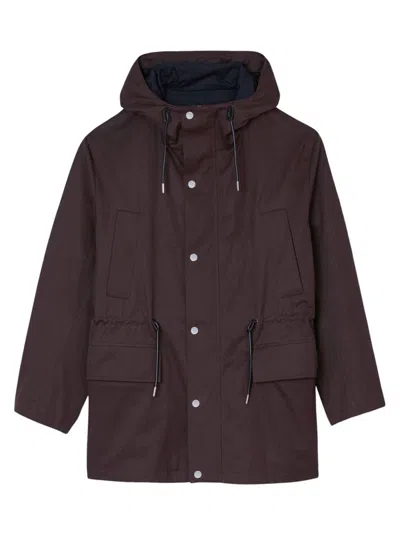 Sandro Men's Cotton Parka In Dark Brown