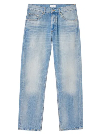 Sandro Men's Faded Jeans In Blue Vintage Denim
