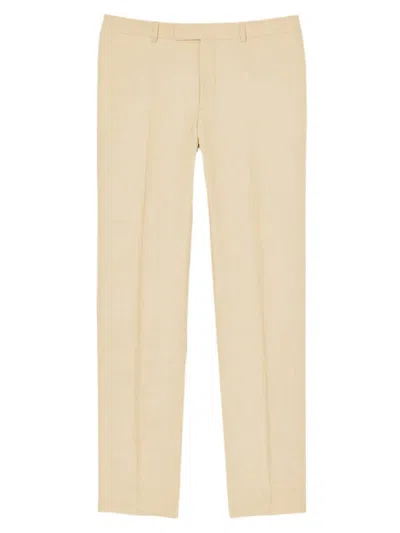 Sandro Men's Linen Trousers In Light Beige