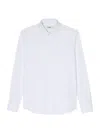 Sandro Mens Naturels Long-sleeved Regular-fit Cotton Shirt In White