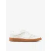 SANDRO SANDRO MENS NATURELS LOGO-PRINT LEATHER AND MESH LOW-TOP TRAINERS