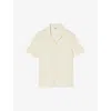 Sandro Mens Naturels Shark-collar Short-sleeve Relaxed-fit Woven Shirt