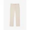 Sandro Mens Naturels Straight-leg Mid-rise Stretch-cotton Trousers