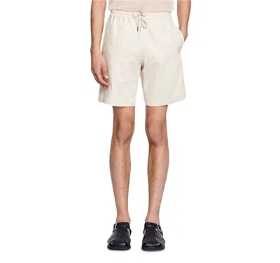 Sandro Shorts Aus Twill Aus Einer Baumwollmischung In Naturfarben