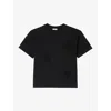 Sandro Mens  Relaxed-fit Short-sleeve Cotton T-shirt In Noir / Gris