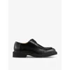 Sandro Patent Leather Derby Shoes In Noir / Gris